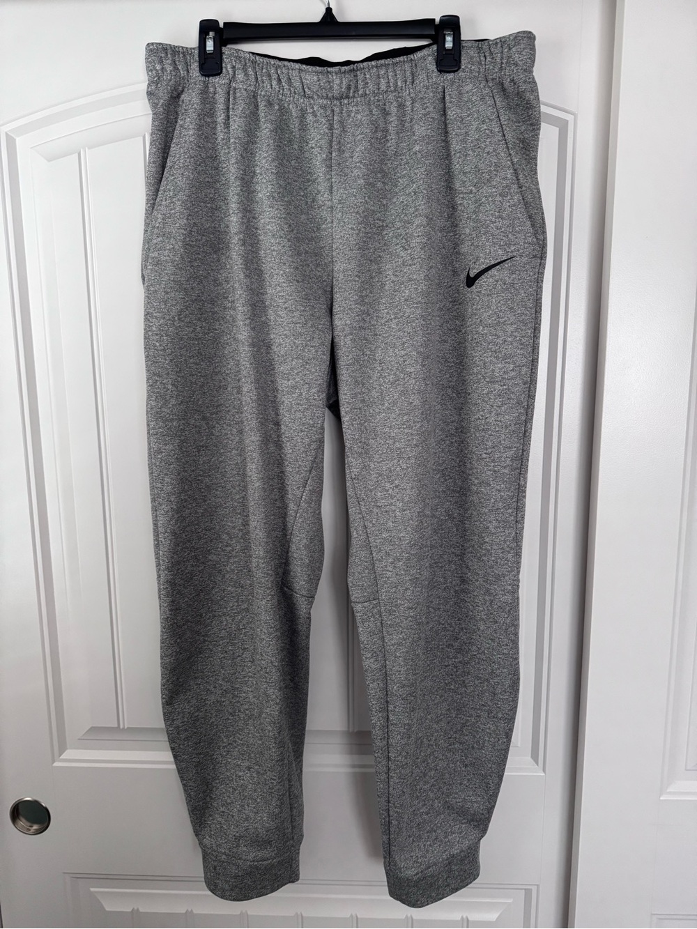 Nike Heather Gray Men's Jogger Sweatpants with Swoosh
